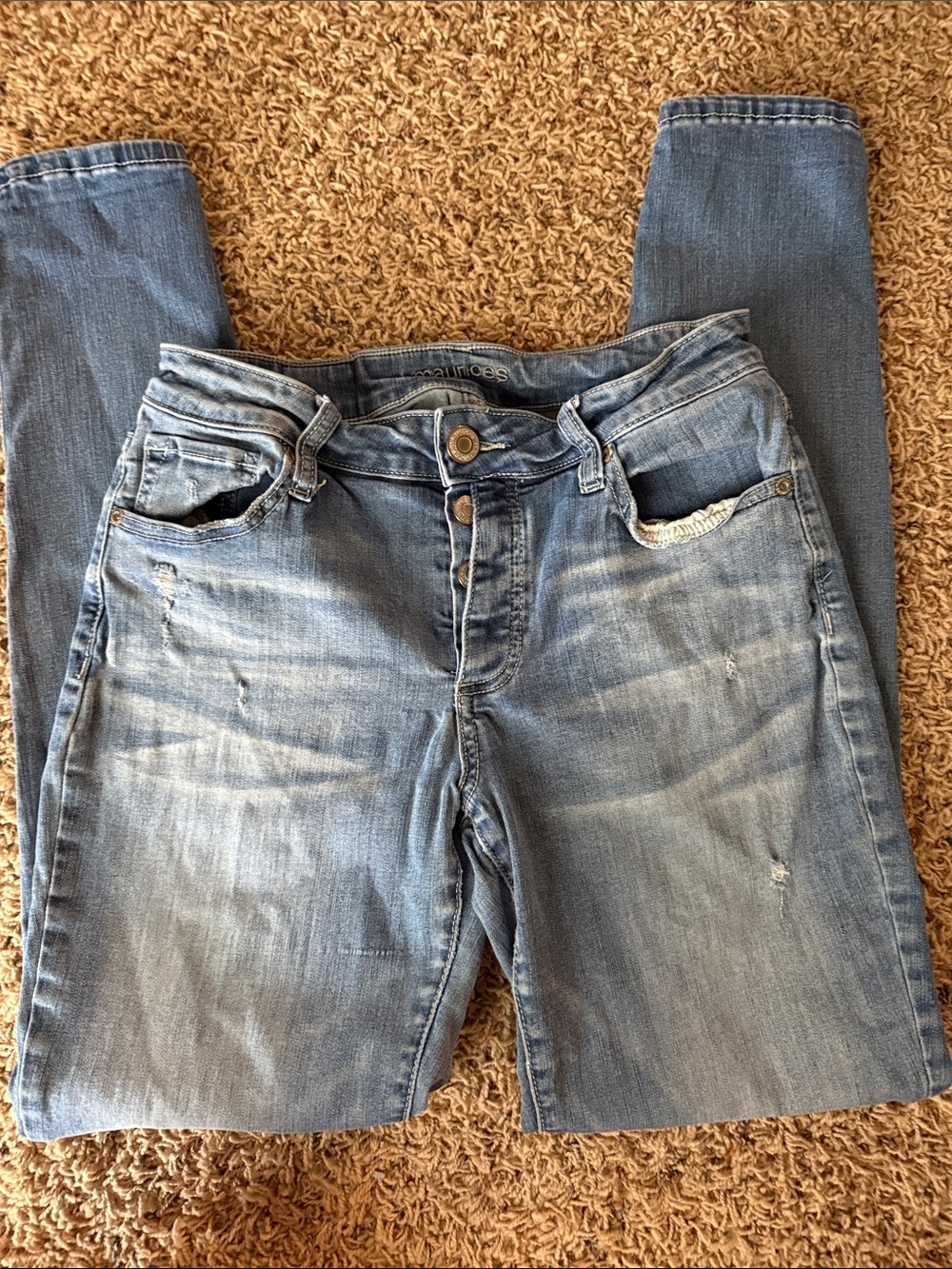 Maurices Women's Straight Leg Blue Jeans